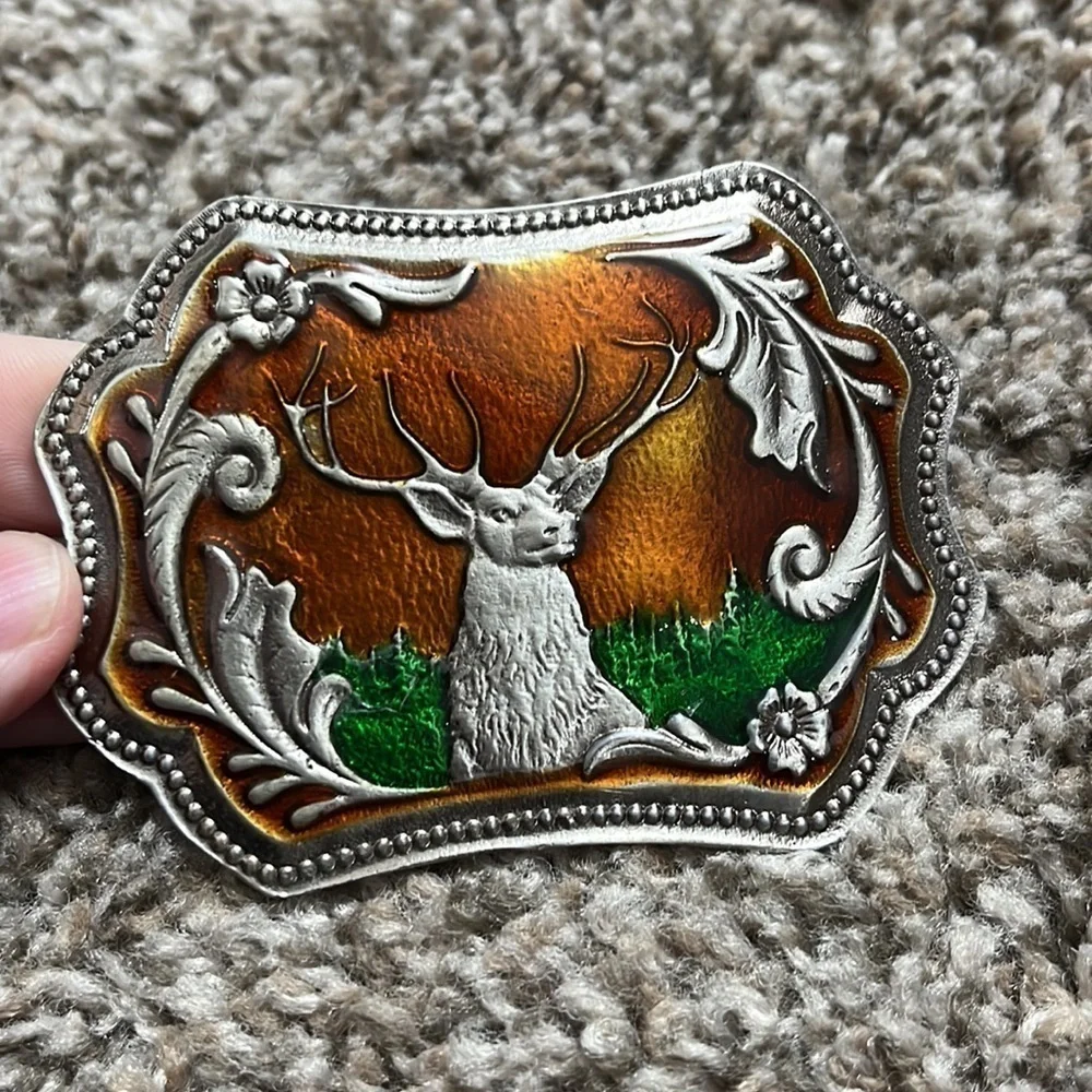 Deer belt buckle